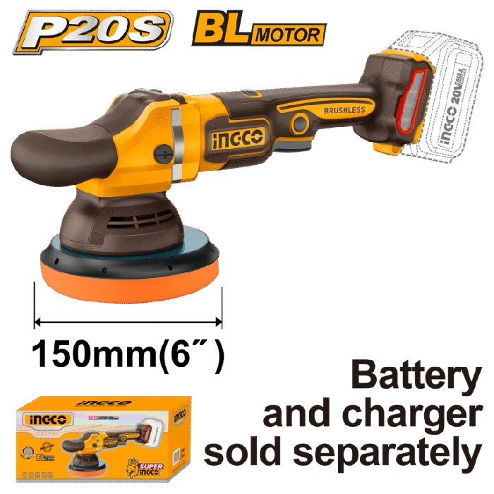 Cordless Polisher 20V Apli2015 150mm Variable Speed