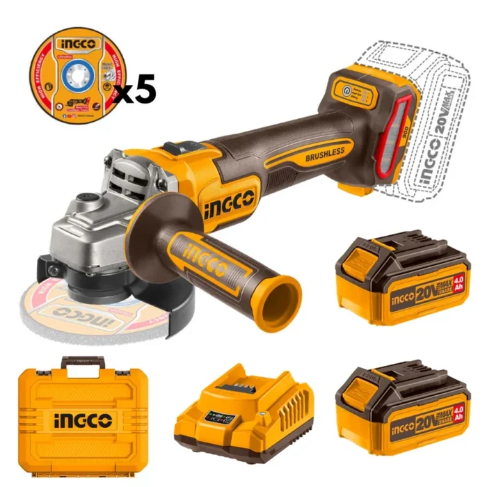 Cordless Angle Grinder 115Mm Brushless Kit Cagli261522