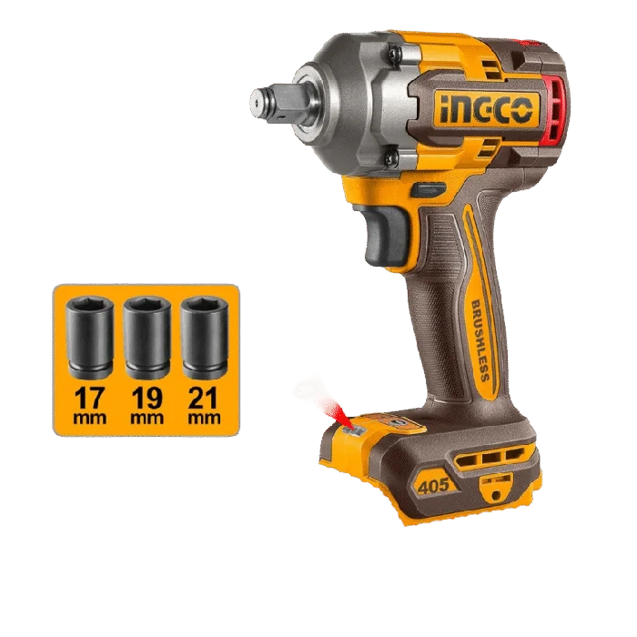 INGCO Cordless Impact Wrench 405Nm
