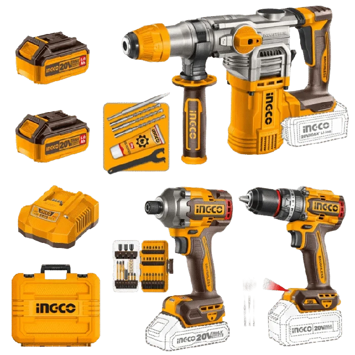 INGCO Cordless 3-in-1 Combo Kit Cosli250693