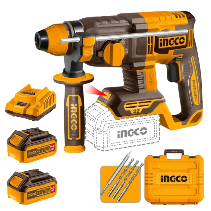 INGCO Cordless Rotary Hammer 22mm Kit Crhli212282