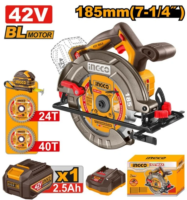INGCO Cordless circular saw 42V Kit Csli4218511