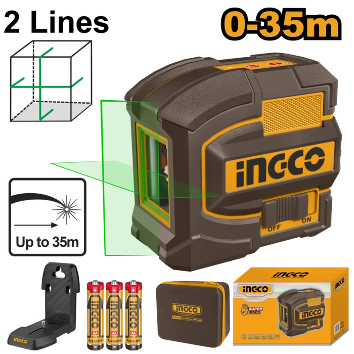 Self Leveling Laser 0-35M 2 Line (Green) Hll156601