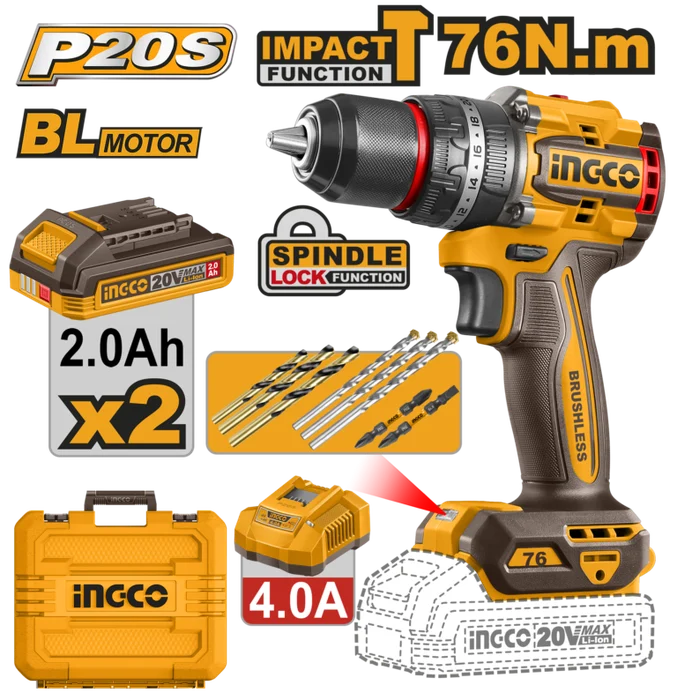 Cordless Impact Drill Kit 76nm Cidli207686