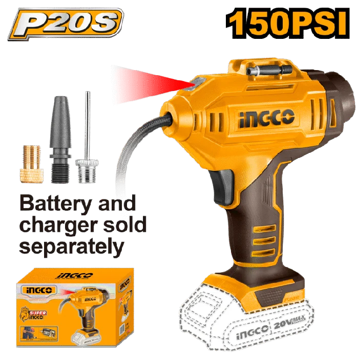 Lithium-Ion auto air compressor (20V) Cacli2018