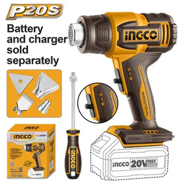 INGCO Cordless 20V Lithium-Ion Heat Gun Hgli2006