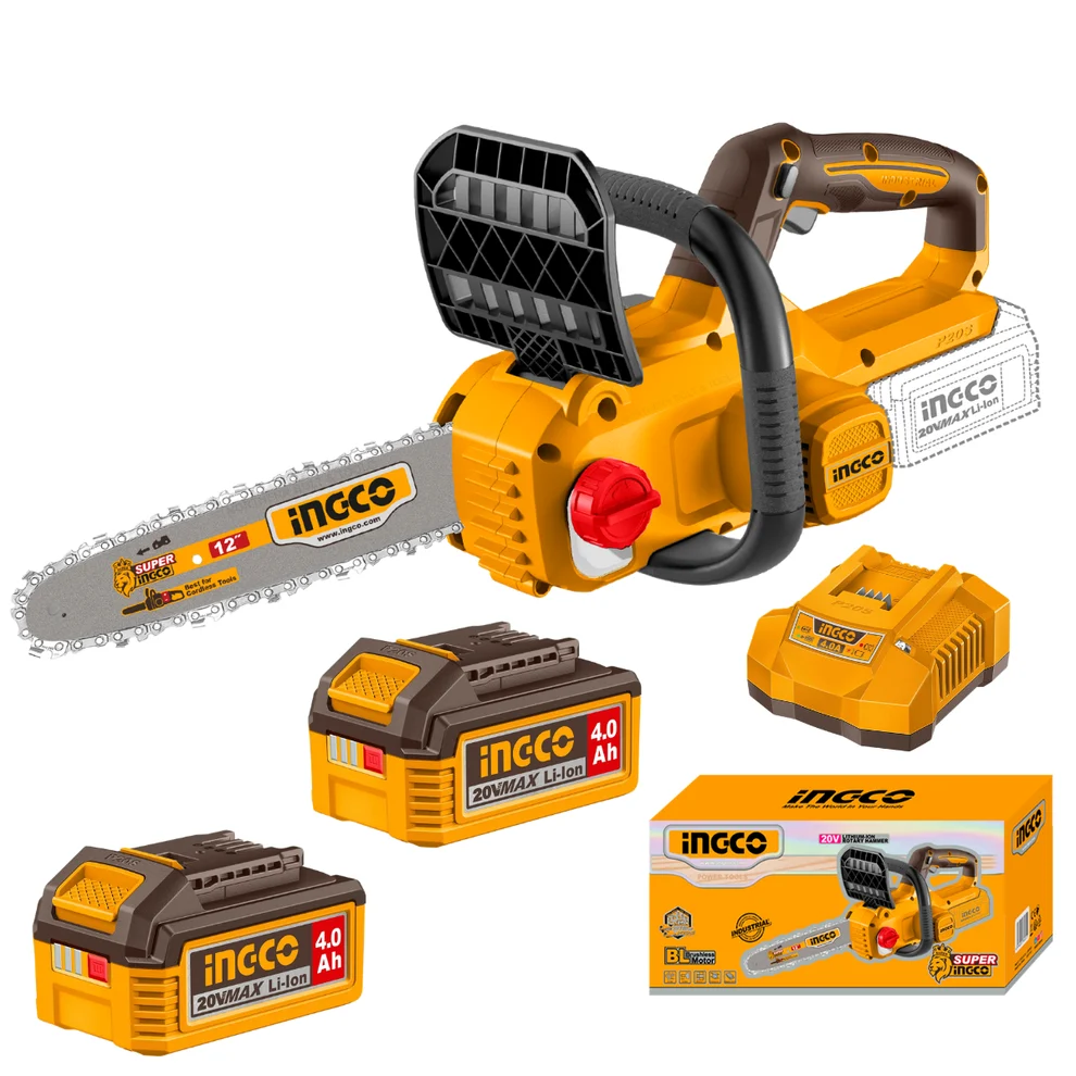INGCO Cordless Chainsaw 12″ 20V Kit